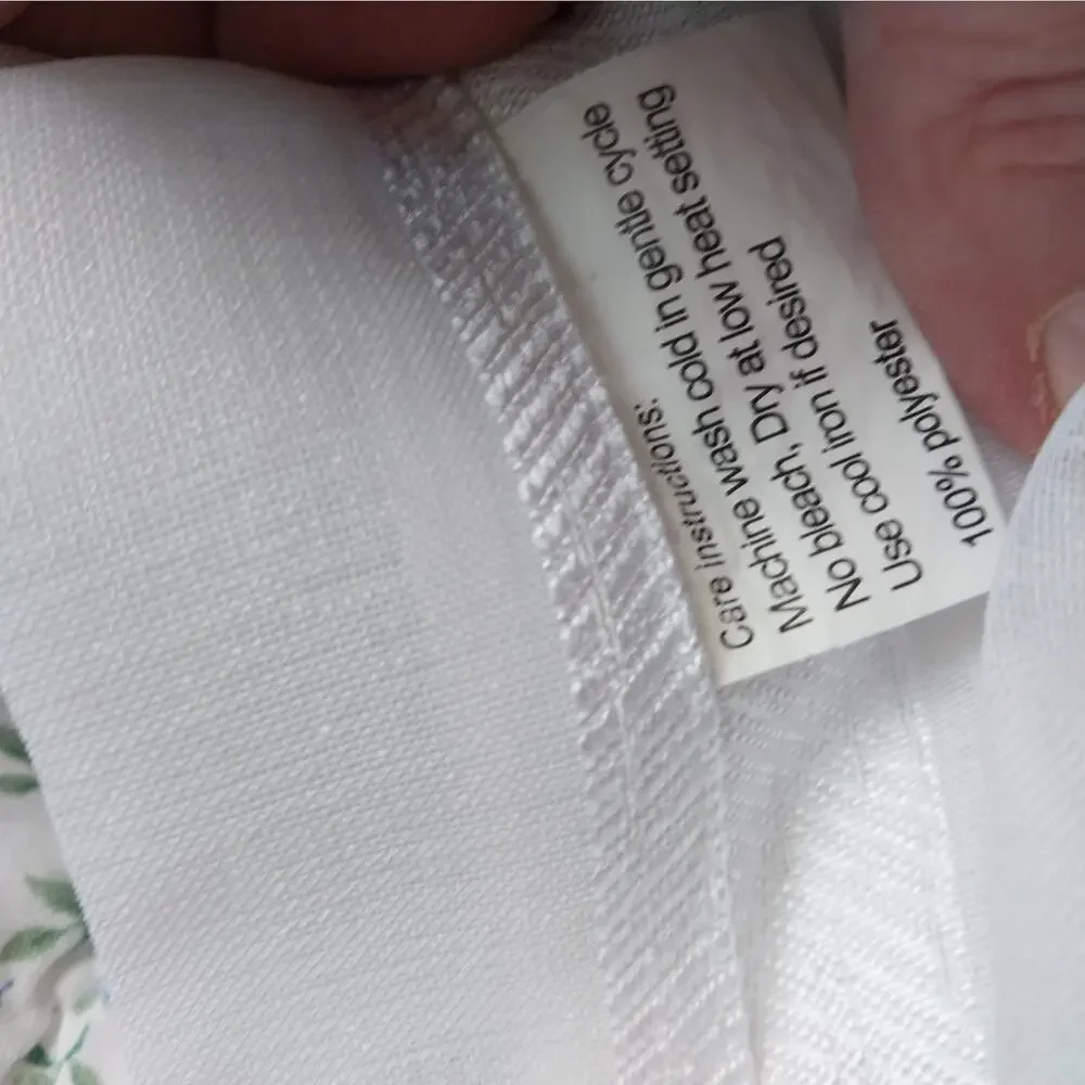 FRESH, AIRY WHITEST WHITE SHEER RIBBON HORIZONTAL STRIPED FABRIC SHOWER CURTAIN!